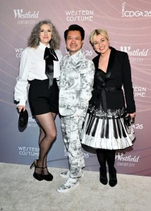 Karina Torrico, Steven Norman Lee and Daniella Gschwendtner at the 26th Costume Designers Guild Awards held at Neuehouse Hollywood on February 21, 2024 in Los Angeles, California.