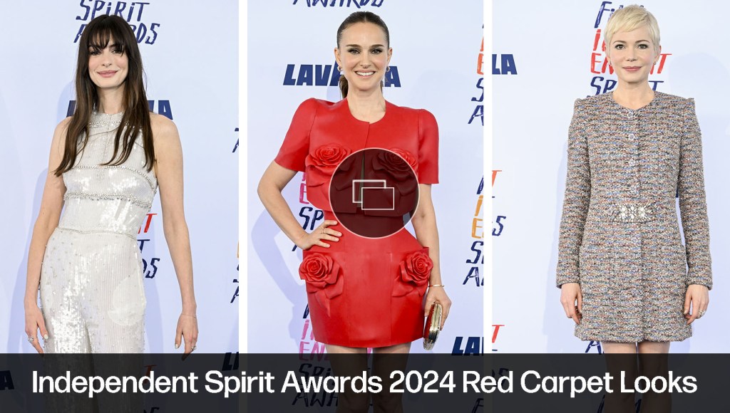 Anne Hathaway, Natalie Portman, Michelle Williams, foto karpet merah Independent Spirit Awards 2024